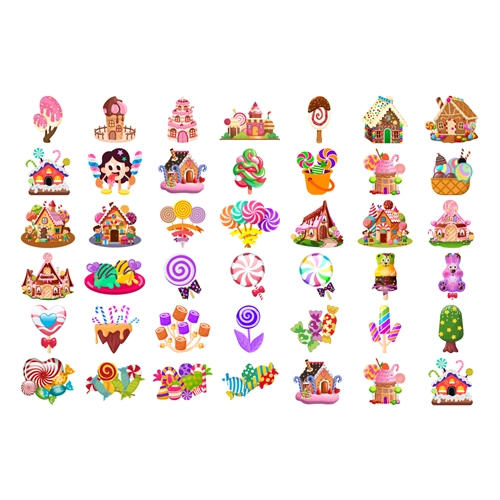 Candyland Theme Sticker Sheet